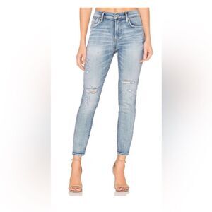 Agolde Sophie high rise waist denim jeans holes 28